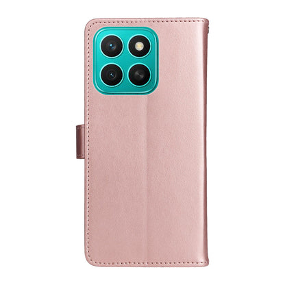 For Honor X8c 4G Cat and Bee Embossed Flip Leather Phone Case Wallet Cover with Card Slots Cash Pocket Magnetic Stand Protective Shockproof TPU PU Leather Case with Wrist Strap