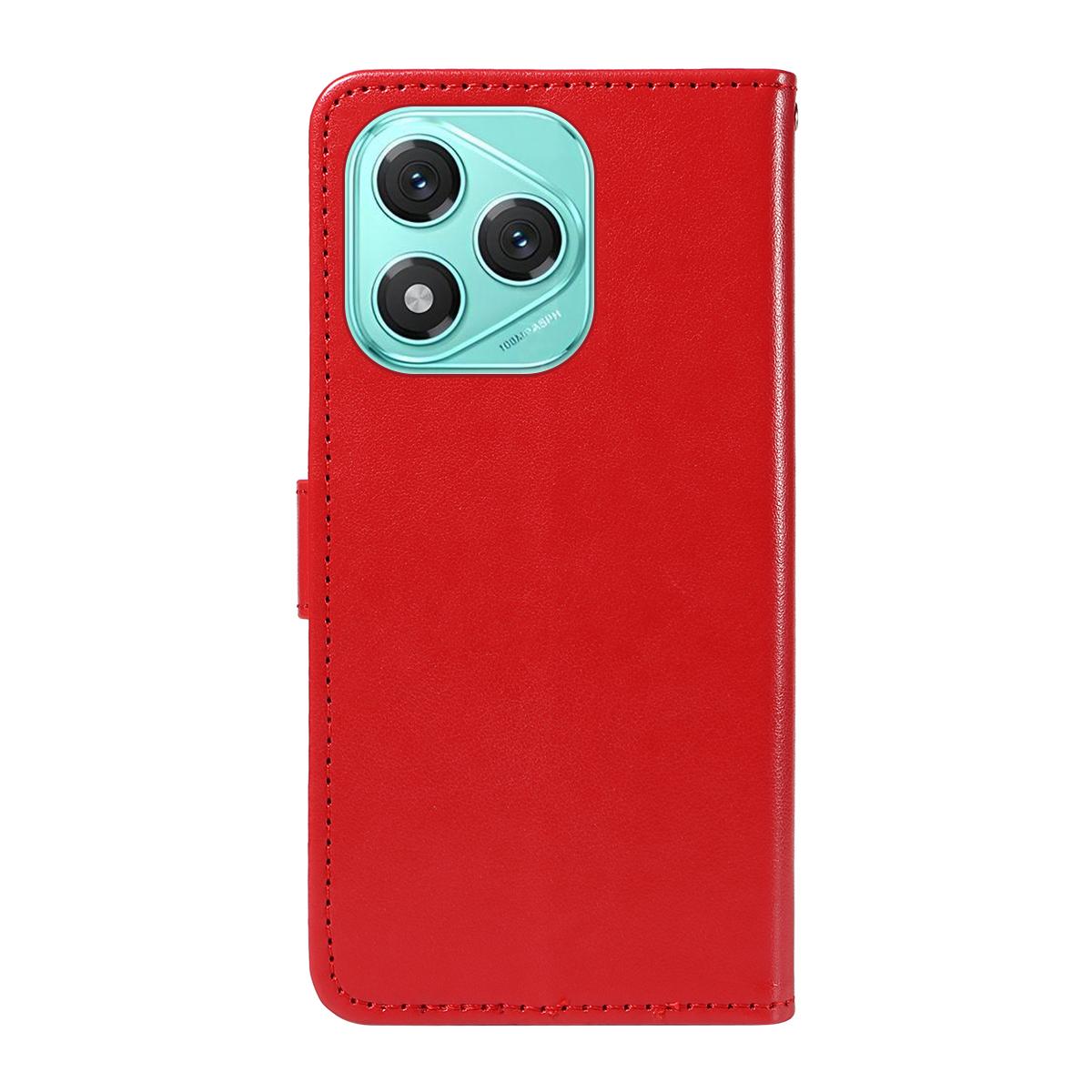For Honor 400 Lite Cat and Bee Embossed Flip Leather Phone Case Wallet Cover with Card Slots Cash Pocket Magnetic Stand Protective Shockproof TPU PU Leather Case with Wrist Strap