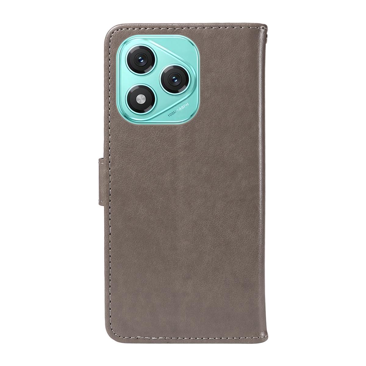 For Honor 400 Lite Cat and Bee Embossed Flip Leather Phone Case Wallet Cover with Card Slots Cash Pocket Magnetic Stand Protective Shockproof TPU PU Leather Case with Wrist Strap