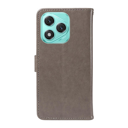 For Honor 400 Lite Cat and Bee Embossed Flip Leather Phone Case Wallet Cover with Card Slots Cash Pocket Magnetic Stand Protective Shockproof TPU PU Leather Case with Wrist Strap