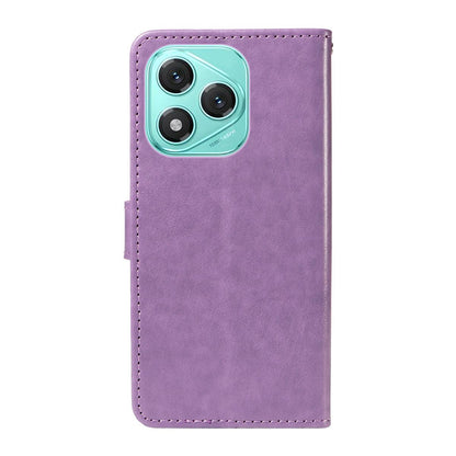 For Honor 400 Lite Cat and Bee Embossed Flip Leather Phone Case Wallet Cover with Card Slots Cash Pocket Magnetic Stand Protective Shockproof TPU PU Leather Case with Wrist Strap