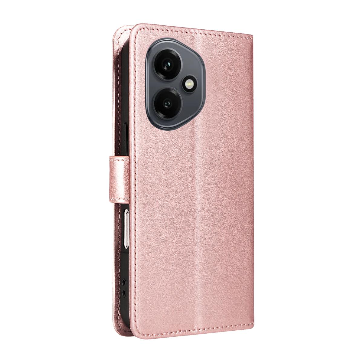 For Honor 400 156.5mm Cat and Bee Embossed Flip Leather Phone Case Wallet Cover with Card Slots Cash Pocket Magnetic Stand Protective Shockproof TPU PU Leather Case with Wrist Strap