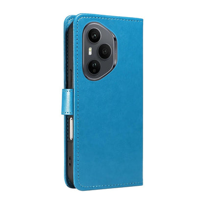 For Honor 400 Pro 160.8mm Cat and Bee Embossed Flip Leather Phone Case Wallet Cover with Card Slots Cash Pocket Magnetic Stand Protective Shockproof TPU PU Leather Case with Wrist Strap