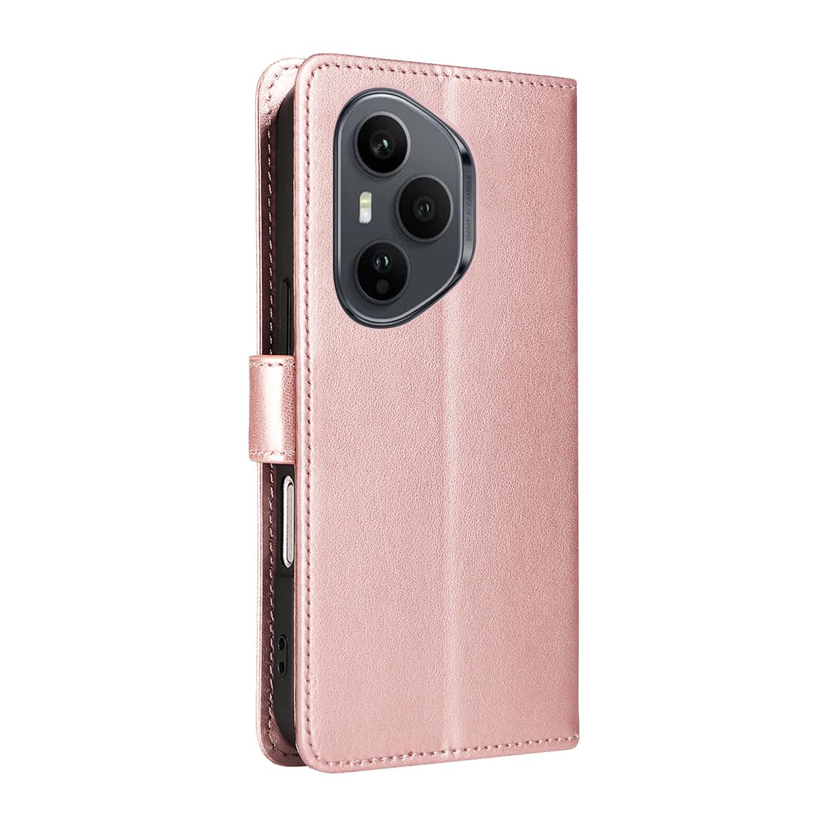 For Honor 400 Pro 160.8mm Cat and Bee Embossed Flip Leather Phone Case Wallet Cover with Card Slots Cash Pocket Magnetic Stand Protective Shockproof TPU PU Leather Case with Wrist Strap