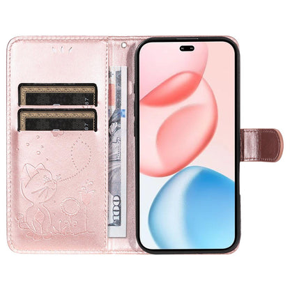 For Honor 400 Pro 160.8mm Cat and Bee Embossed Flip Leather Phone Case Wallet Cover with Card Slots Cash Pocket Magnetic Stand Protective Shockproof TPU PU Leather Case with Wrist Strap