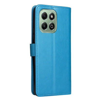 For Honor X6c Cat and Bee Embossed Flip Leather Phone Case Wallet Cover with Card Slots Cash Pocket Magnetic Stand Protective Shockproof TPU PU Leather Case with Wrist Strap