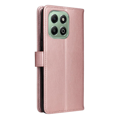 For Honor X6c Cat and Bee Embossed Flip Leather Phone Case Wallet Cover with Card Slots Cash Pocket Magnetic Stand Protective Shockproof TPU PU Leather Case with Wrist Strap