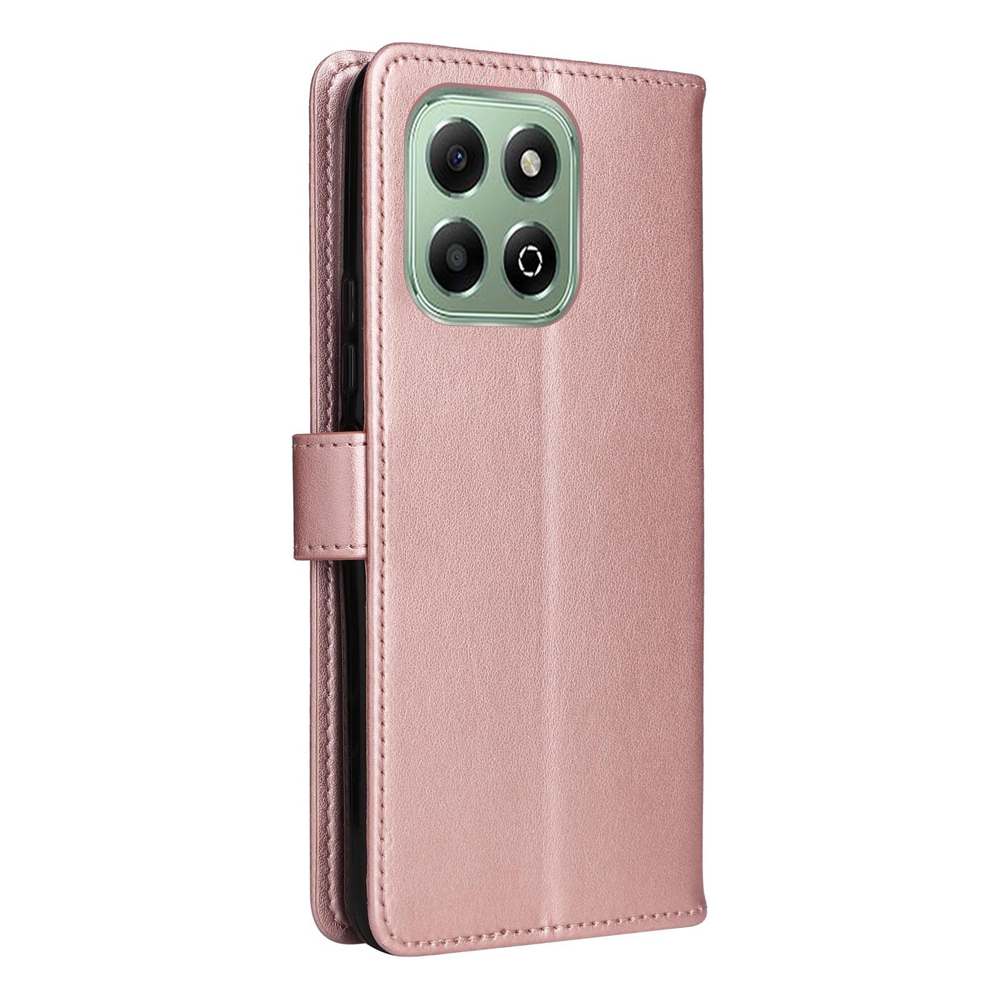 For Honor X6b Cat and Bee Embossed Flip Leather Phone Case Wallet Cover with Card Slots Cash Pocket Magnetic Stand Protective Shockproof TPU PU Leather Case with Wrist Strap