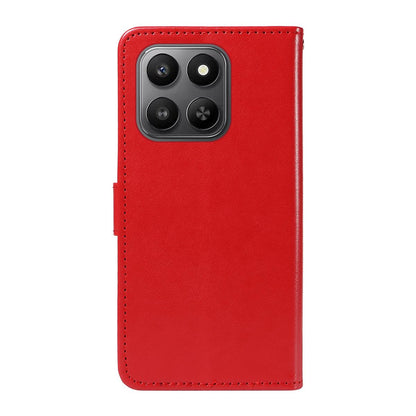 For Honor 400 Smart 5G Cat and Bee Embossed Flip Leather Phone Case Wallet Cover with Card Slots Cash Pocket Magnetic Stand Protective Shockproof TPU PU Leather Case with Wrist Strap