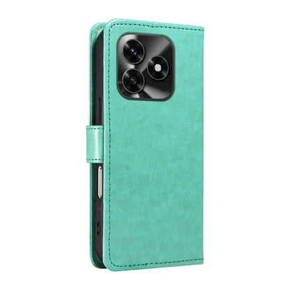 For Honor X5c Plus Cat and Bee Embossed Flip Leather Phone Case Wallet Cover with Card Slots Cash Pocket Magnetic Stand Protective Shockproof TPU PU Leather Case with Wrist Strap