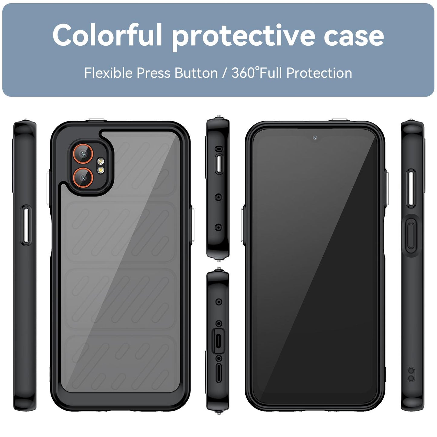 Samsung Galaxy Xcover 7 Pro Acrylic Hybrid TPU Protective Phone Case, Colourful Series Shockproof Cover
