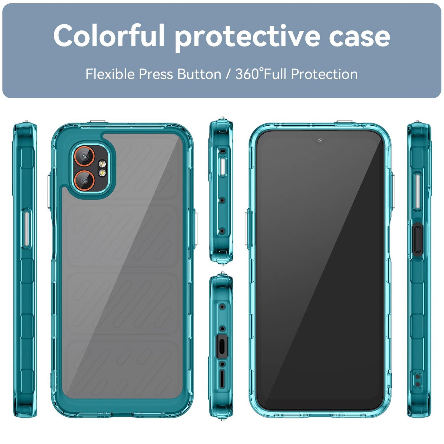 Samsung Galaxy Xcover 7 Pro Acrylic Hybrid TPU Protective Phone Case, Colourful Series Shockproof Cover