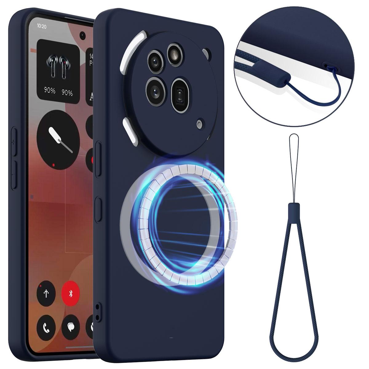 Nothing Phone 3a Pro Shockproof Silicone MagSafe Phone Case with Microfibre Lining Magnetic Cover
