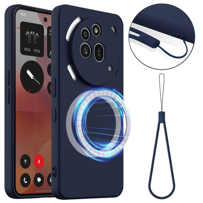 Nothing Phone 3a Pro Shockproof Silicone MagSafe Phone Case with Microfibre Lining Magnetic Cover