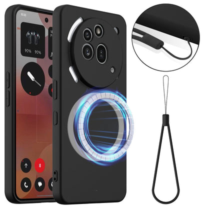 Nothing Phone 3a Pro Shockproof Silicone MagSafe Phone Case with Microfibre Lining Magnetic Cover