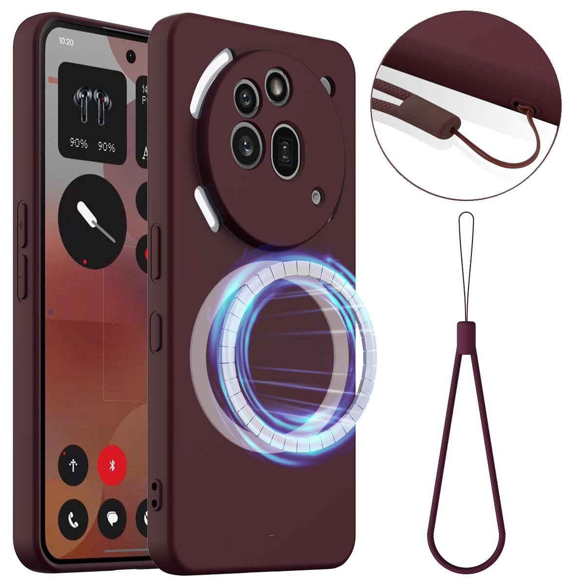 Nothing Phone 3a Pro Shockproof Silicone MagSafe Phone Case with Microfibre Lining Magnetic Cover