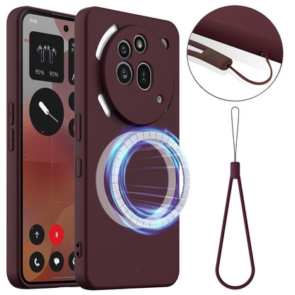 Nothing Phone 3a Pro Shockproof Silicone MagSafe Phone Case with Microfibre Lining Magnetic Cover