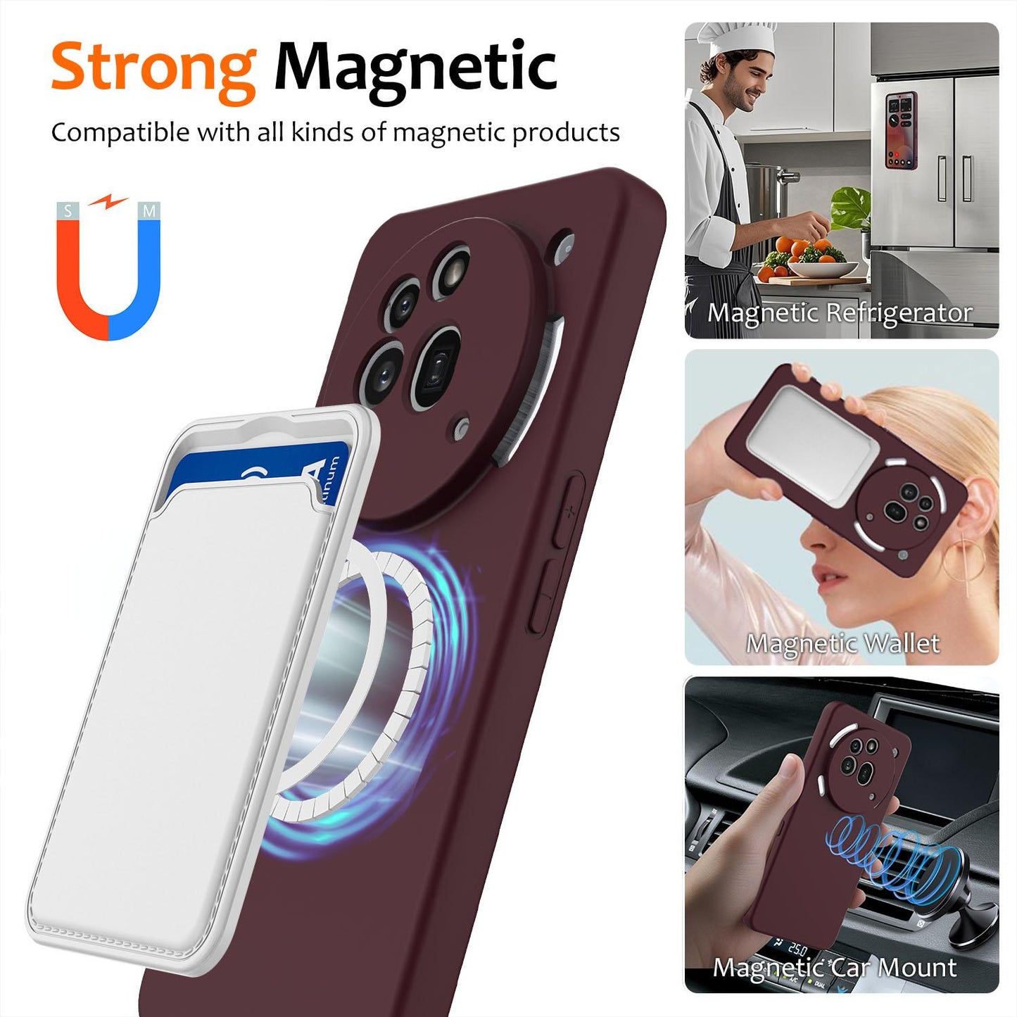 Nothing Phone 3a Pro Shockproof Silicone MagSafe Phone Case with Microfibre Lining Magnetic Cover