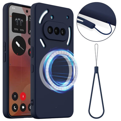 Nothing Phone 3a Shockproof Silicone MagSafe Phone Case with Microfibre Lining Magnetic Cover