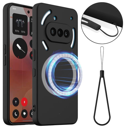 Nothing Phone 3a Shockproof Silicone MagSafe Phone Case with Microfibre Lining Magnetic Cover