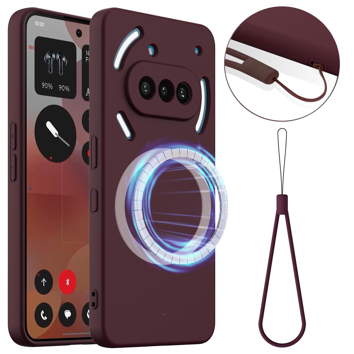 Nothing Phone 3a Shockproof Silicone MagSafe Phone Case with Microfibre Lining Magnetic Cover