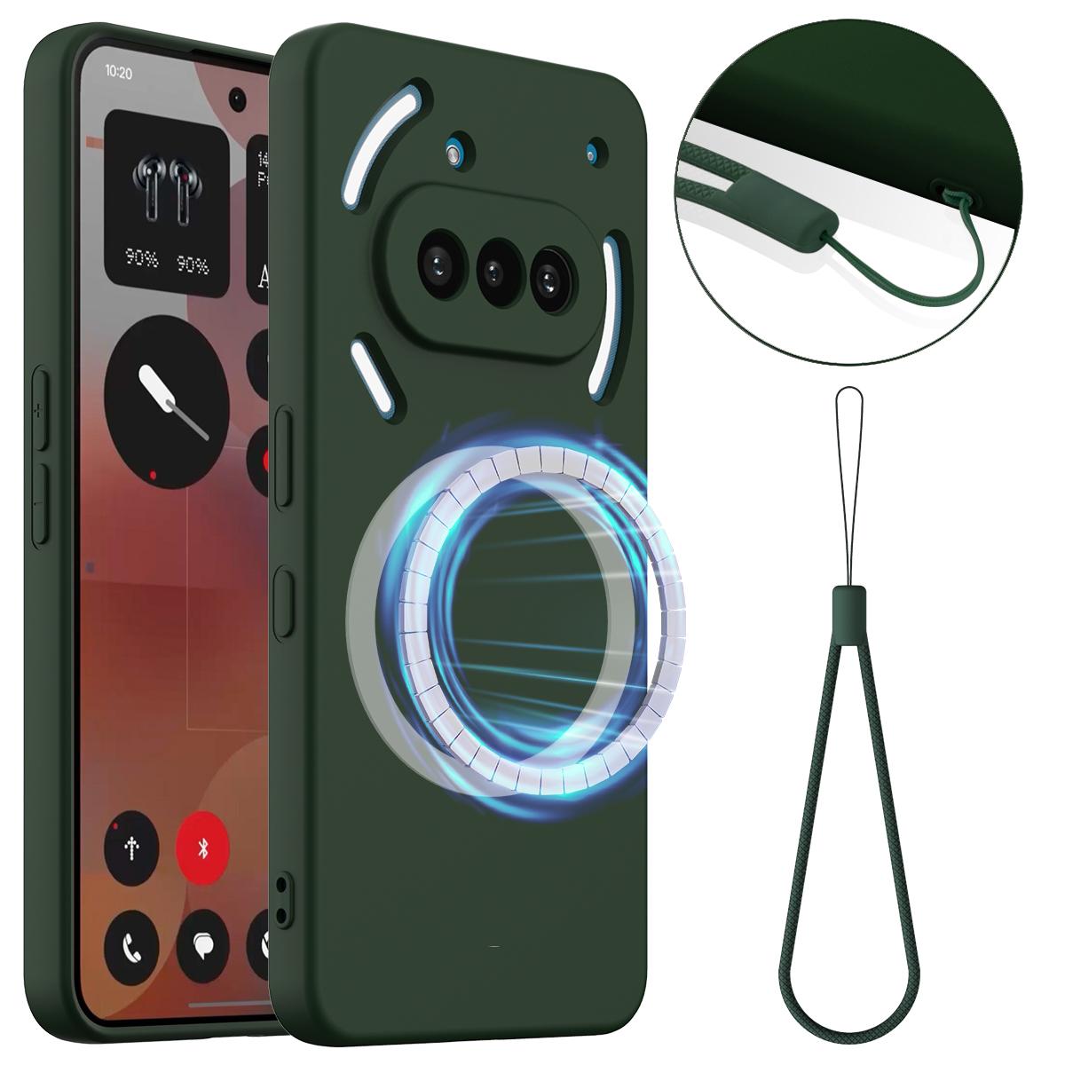 Nothing Phone 3a Shockproof Silicone MagSafe Phone Case with Microfibre Lining Magnetic Cover