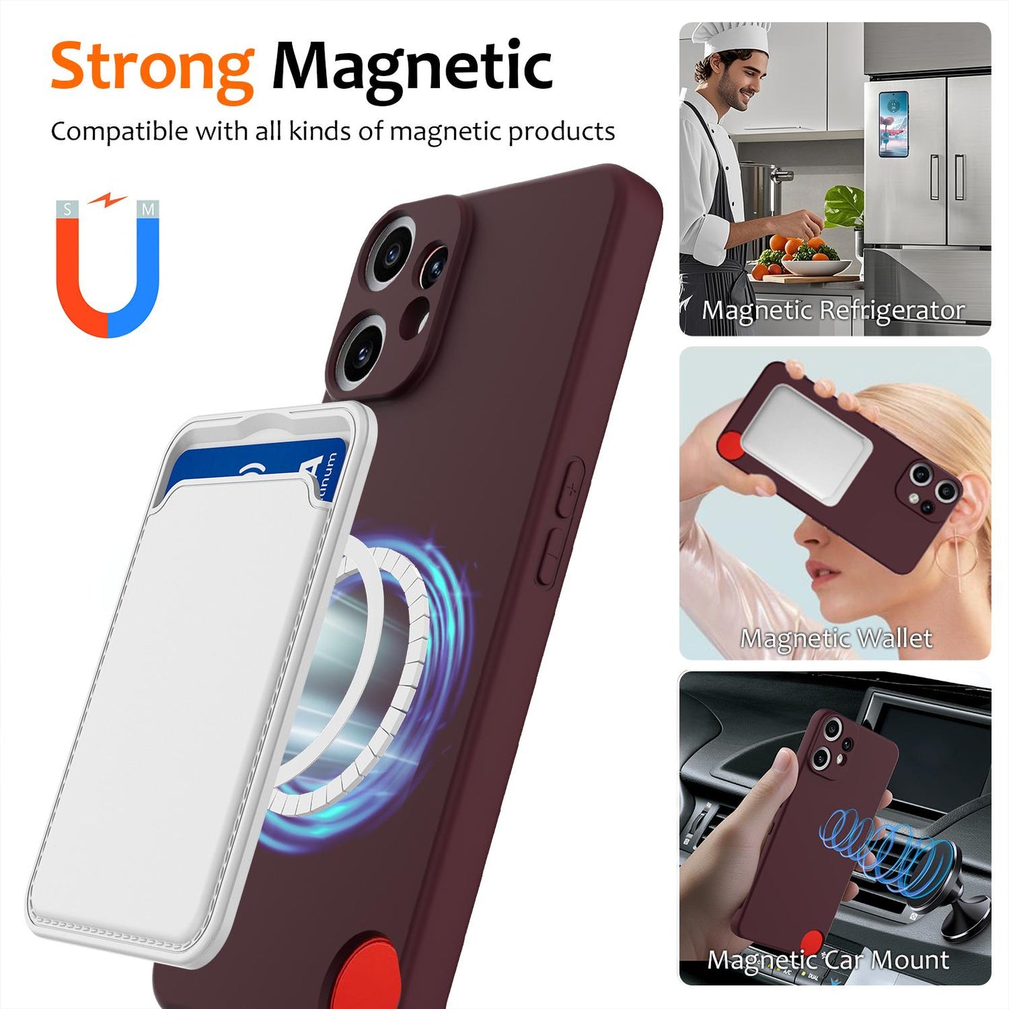 Nothing CMF Phone 2 Pro Shockproof Silicone MagSafe Phone Case with Microfibre Lining Magnetic Cover
