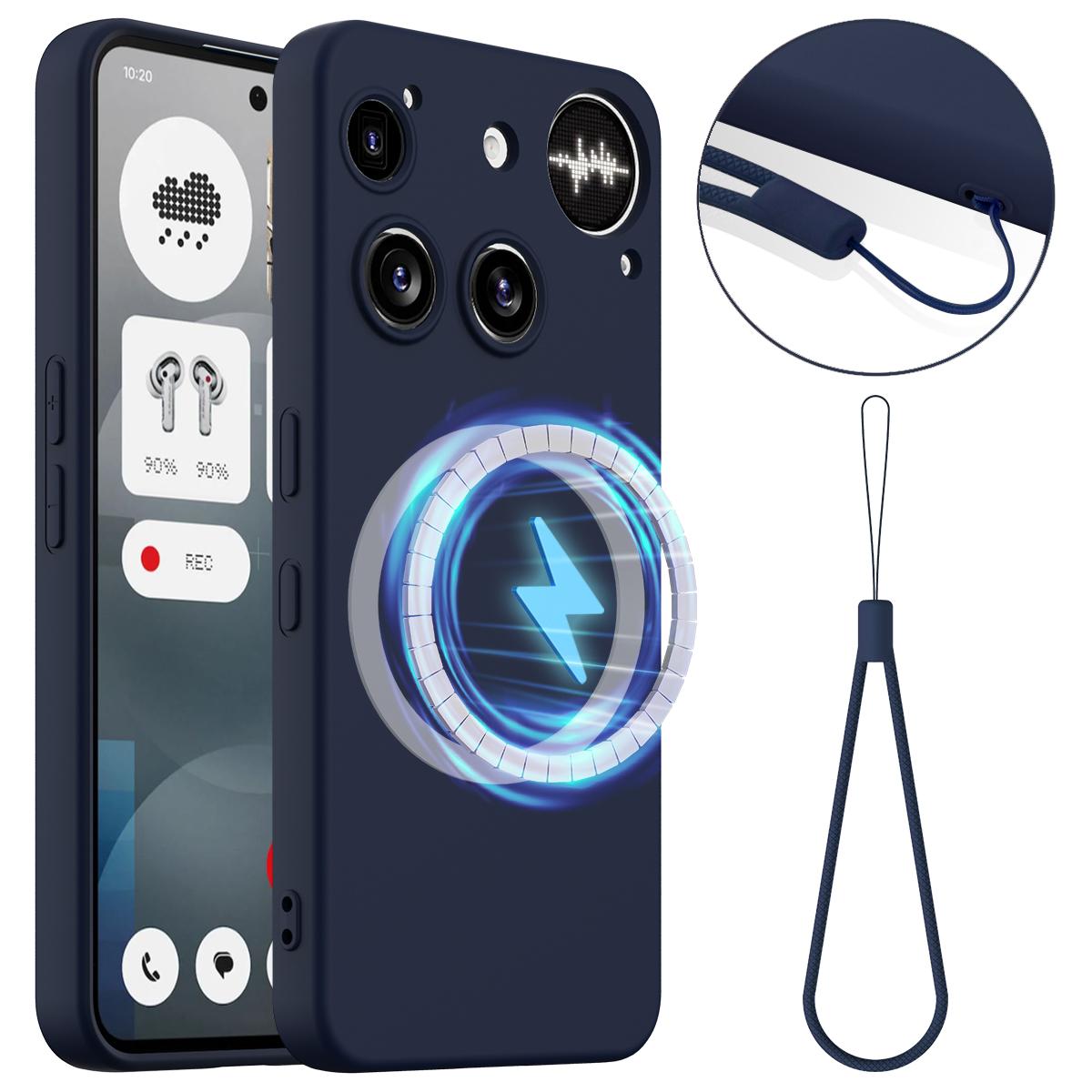 Nothing Phone 3 Shockproof Silicone MagSafe Phone Case with Microfibre Lining Magnetic Cover