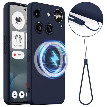 Nothing Phone 3 Shockproof Silicone MagSafe Phone Case with Microfibre Lining Magnetic Cover