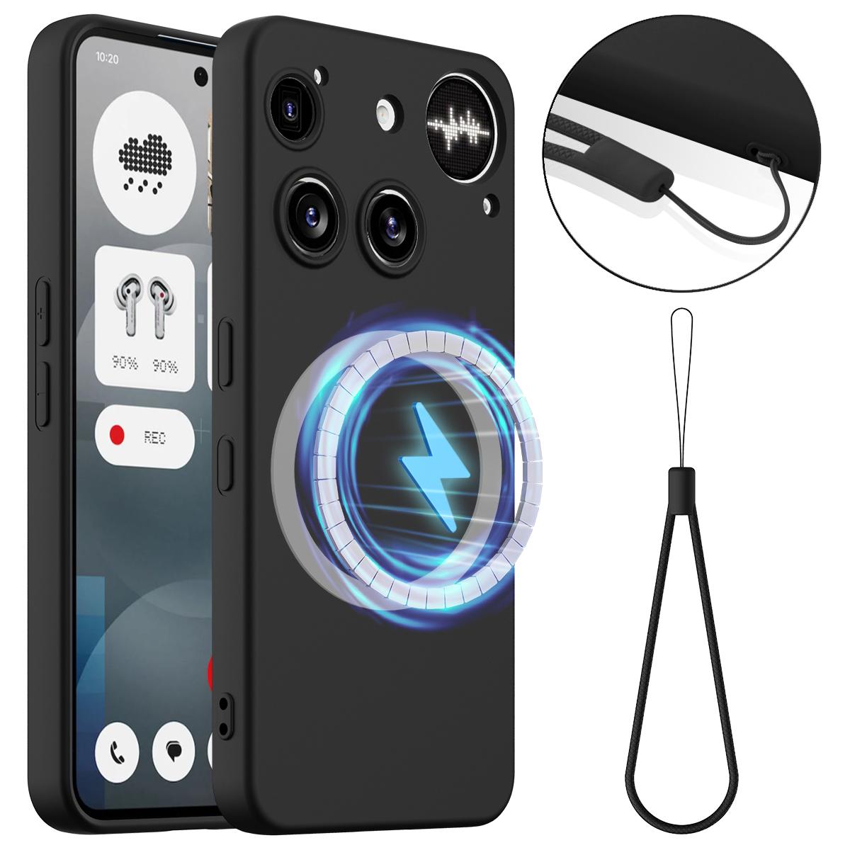Nothing Phone 3 Shockproof Silicone MagSafe Phone Case with Microfibre Lining Magnetic Cover