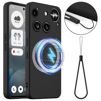 Nothing Phone 3 Shockproof Silicone MagSafe Phone Case with Microfibre Lining Magnetic Cover