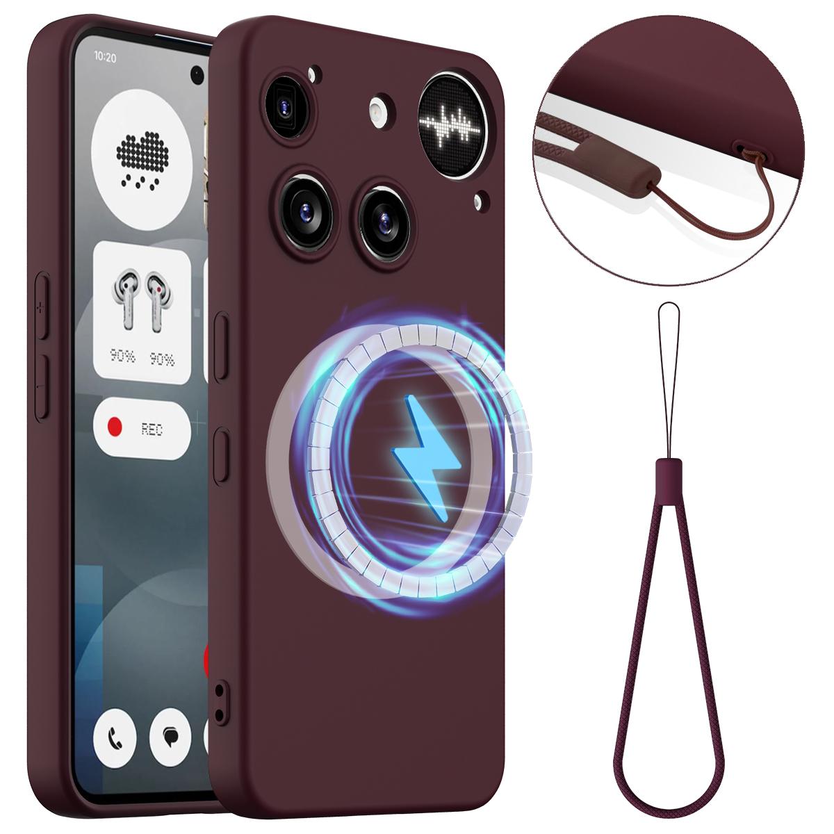 Nothing Phone 3 Shockproof Silicone MagSafe Phone Case with Microfibre Lining Magnetic Cover