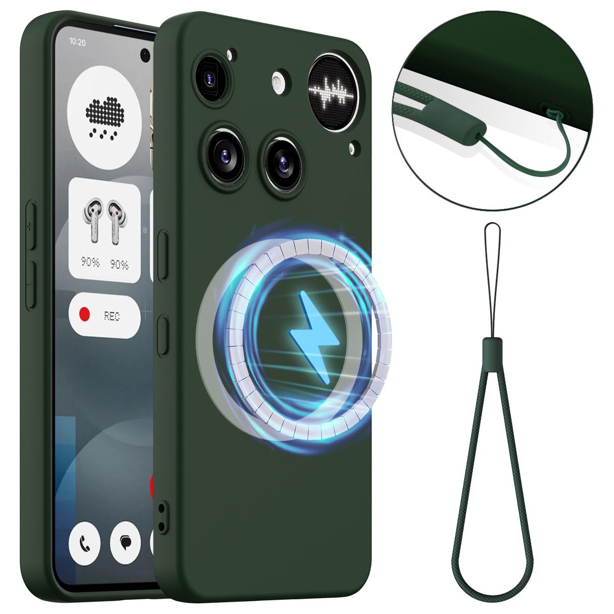 Nothing Phone 3 Shockproof Silicone MagSafe Phone Case with Microfibre Lining Magnetic Cover