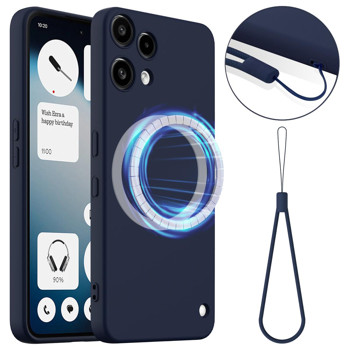 Nothing Phone 3a Lite Shockproof Silicone MagSafe Phone Case with Microfibre Lining Magnetic Cover