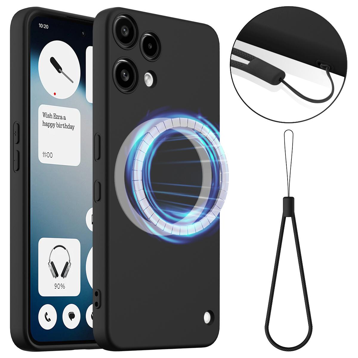 Nothing Phone 3a Lite Shockproof Silicone MagSafe Phone Case with Microfibre Lining Magnetic Cover