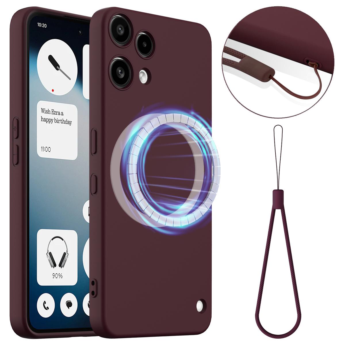 Nothing Phone 3a Lite Shockproof Silicone MagSafe Phone Case with Microfibre Lining Magnetic Cover