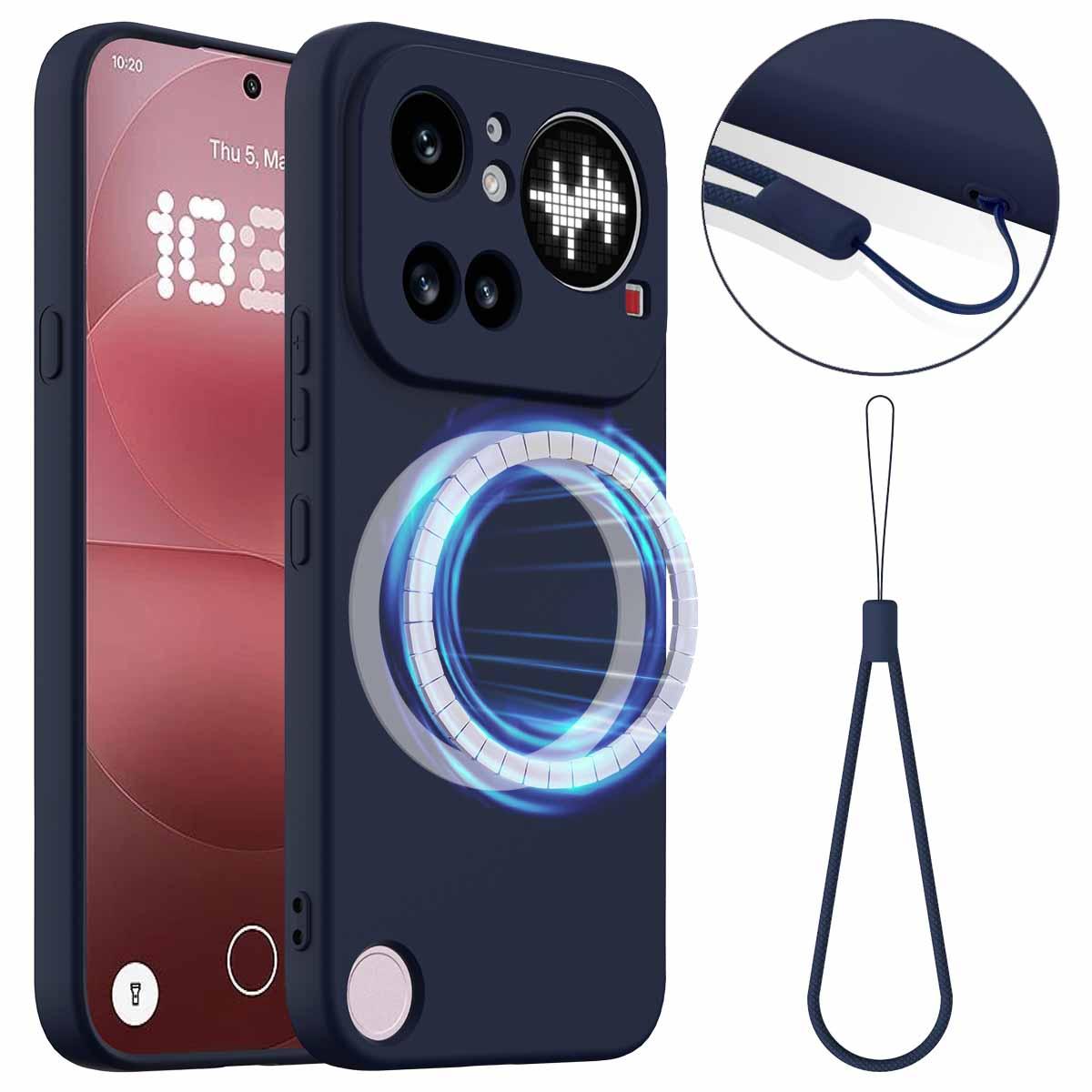 Nothing Phone 4a Pro Shockproof Silicone MagSafe Phone Case with Microfibre Lining Magnetic Cover
