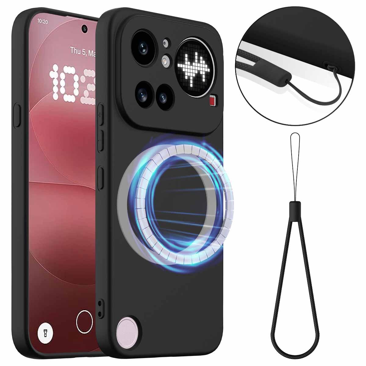 Nothing Phone 4a Pro Shockproof Silicone MagSafe Phone Case with Microfibre Lining Magnetic Cover