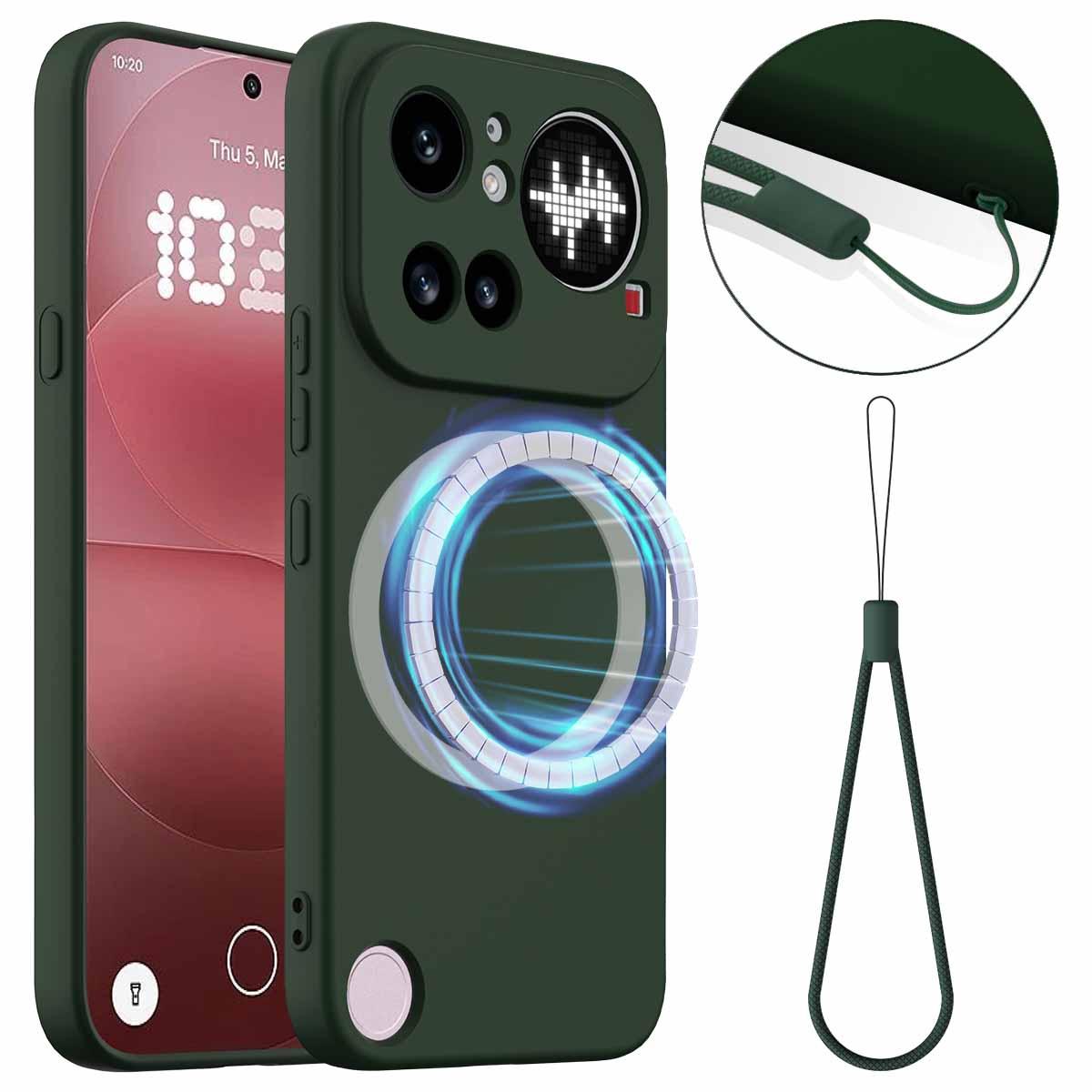 Nothing Phone 4a Pro Shockproof Silicone MagSafe Phone Case with Microfibre Lining Magnetic Cover