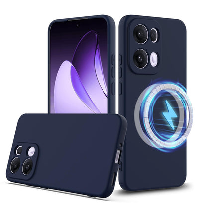 OPPO Reno13 Pro 5G Global Shockproof Silicone MagSafe Phone Case with Microfibre Lining Magnetic Cover