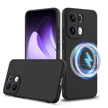 OPPO Reno13 Pro 5G Global Shockproof Silicone MagSafe Phone Case with Microfibre Lining Magnetic Cover