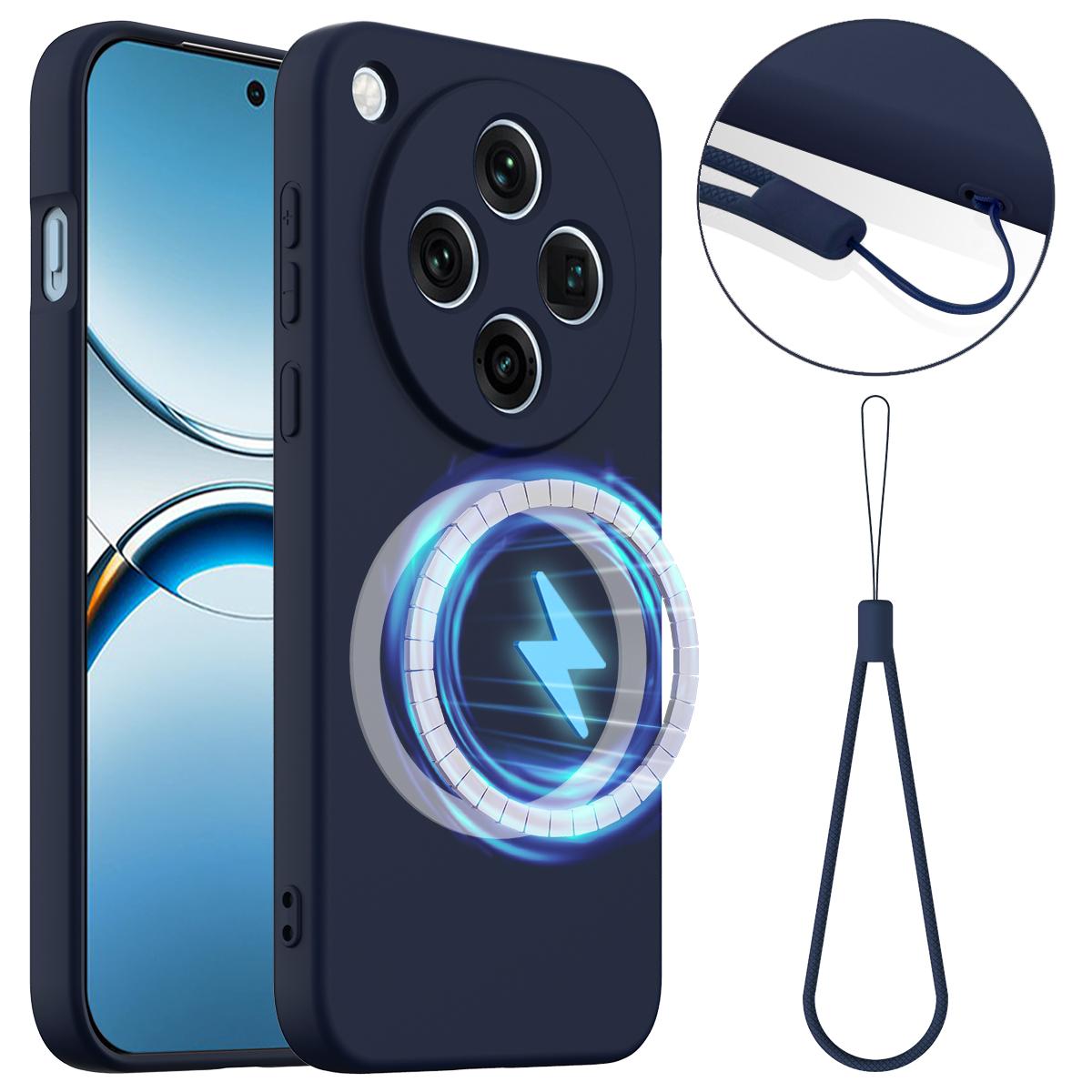 OPPO Find X8 Shockproof Silicone MagSafe Phone Case with Microfibre Lining Magnetic Cover