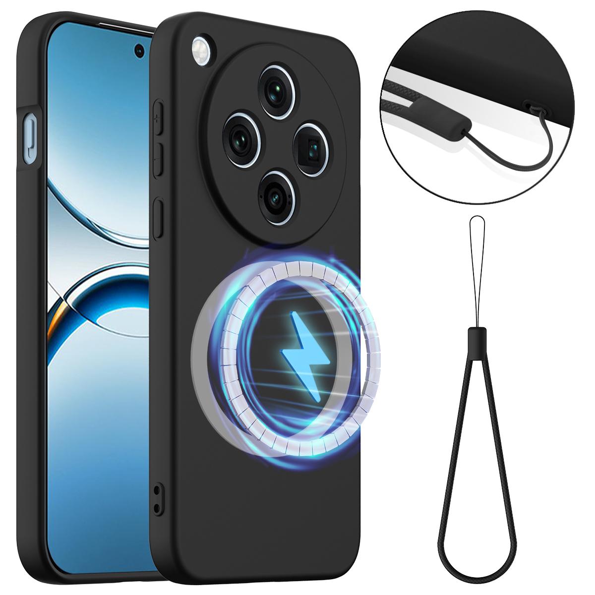 OPPO Find X8 Shockproof Silicone MagSafe Phone Case with Microfibre Lining Magnetic Cover