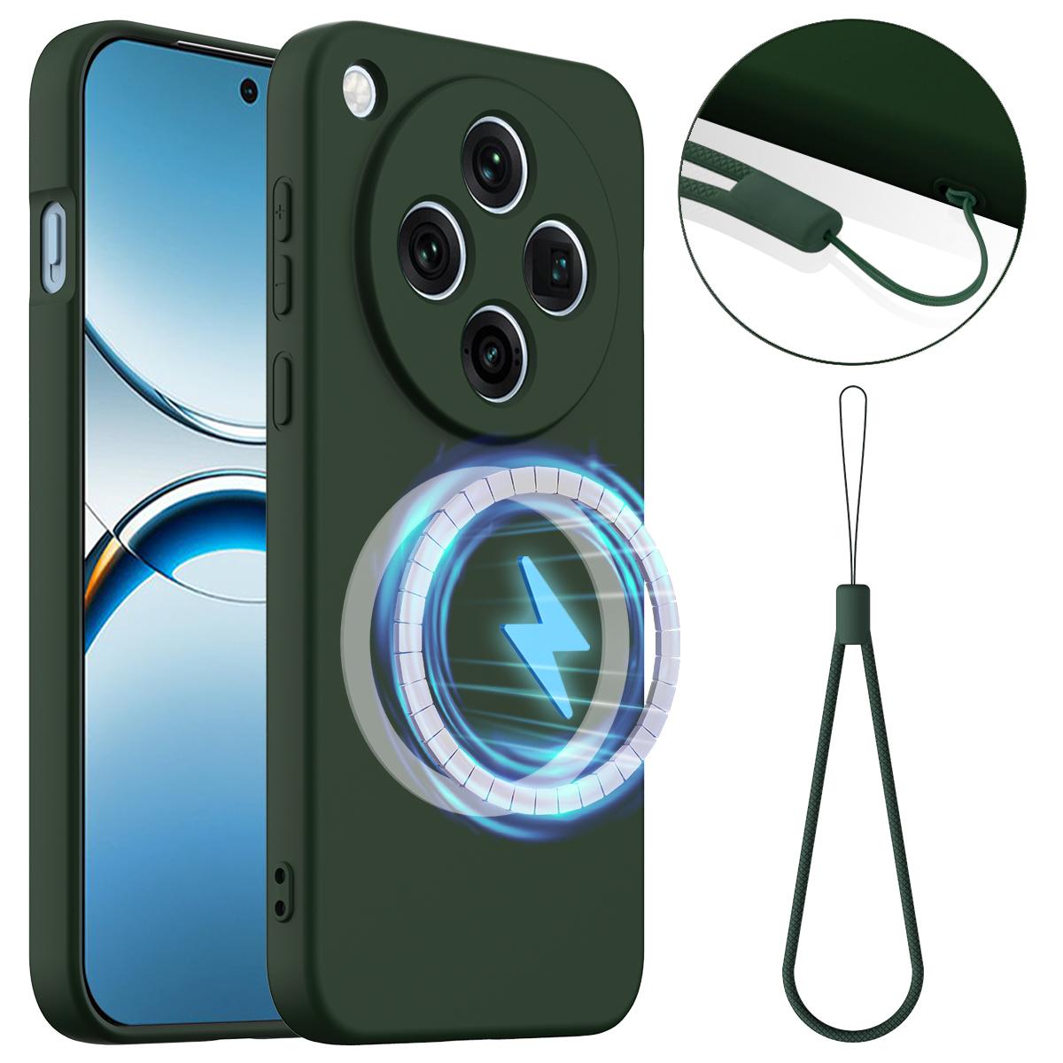 OPPO Find X8 Shockproof Silicone MagSafe Phone Case with Microfibre Lining Magnetic Cover