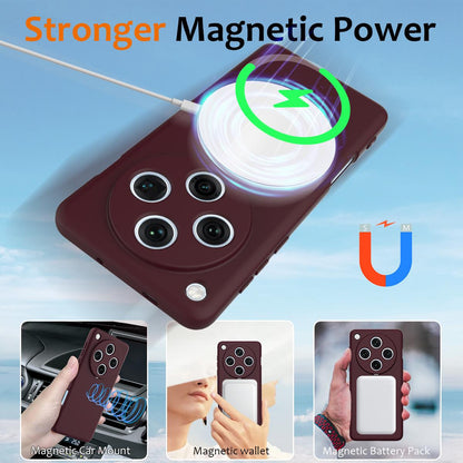 OPPO Find X8 Pro Shockproof Silicone MagSafe Phone Case with Microfibre Lining Magnetic Cover