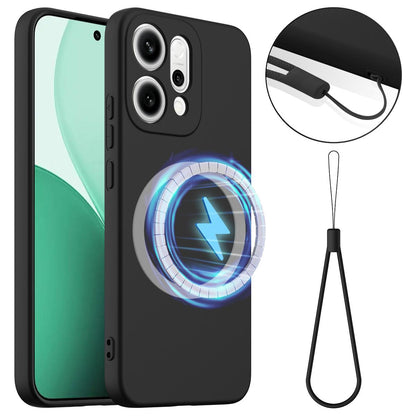 OPPO Reno14 Pro 5G Global Shockproof Silicone MagSafe Phone Case with Microfibre Lining Magnetic Cover