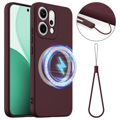 OPPO Reno14 Pro 5G Global Shockproof Silicone MagSafe Phone Case with Microfibre Lining Magnetic Cover
