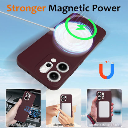 OPPO Reno14 Pro 5G Global Shockproof Silicone MagSafe Phone Case with Microfibre Lining Magnetic Cover