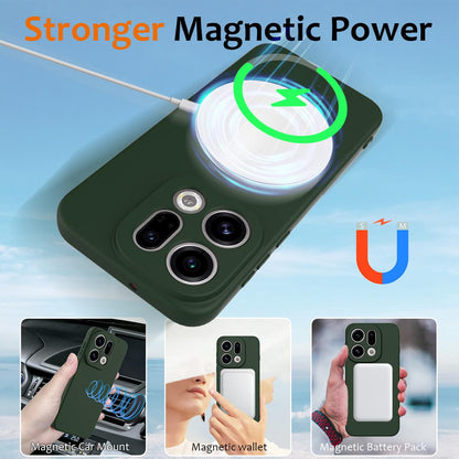 OPPO Find X9 Shockproof Silicone MagSafe Phone Case with Microfibre Lining Magnetic Cover