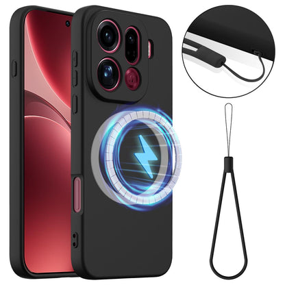 OPPO Find X9 Pro Shockproof Silicone MagSafe Phone Case with Microfibre Lining Magnetic Cover